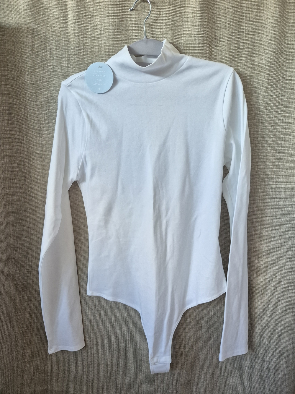 Hill House Luna Body Suit White Cotton Jersey - M